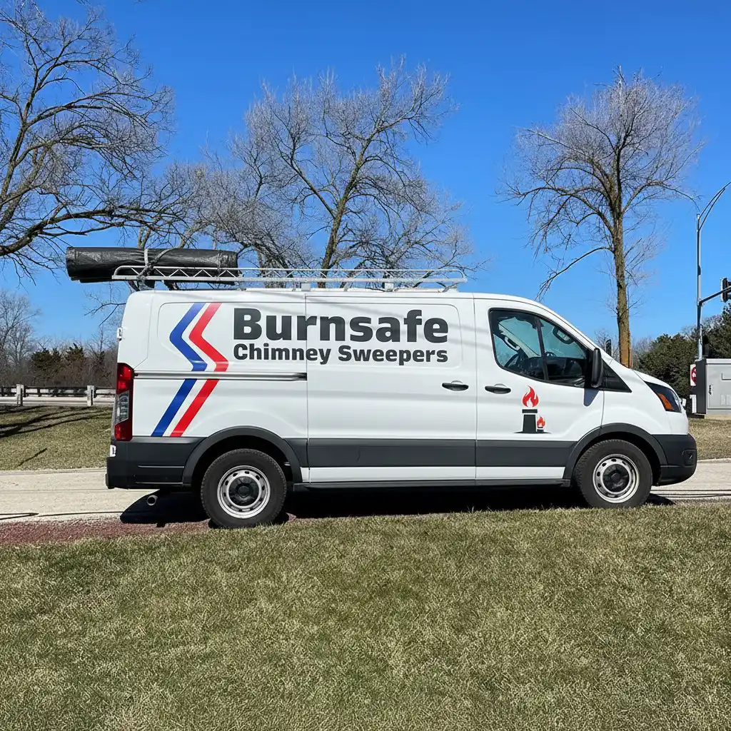 Burnsafe Chimney Sweepers service van with company branding